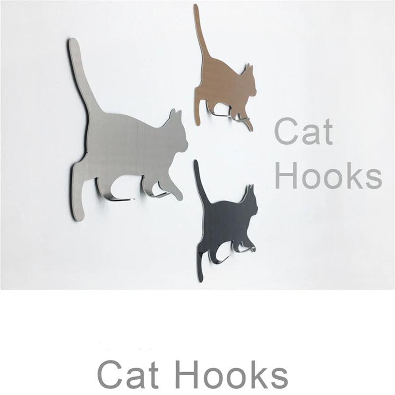 Adhesive Cat Shaped Hook - Just Cats - Gifts for Cat Lovers