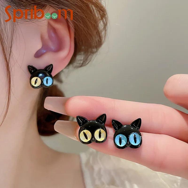 Blue and Yellow Eyes Cat Earring - Just Cats - Gifts for Cat Lovers
