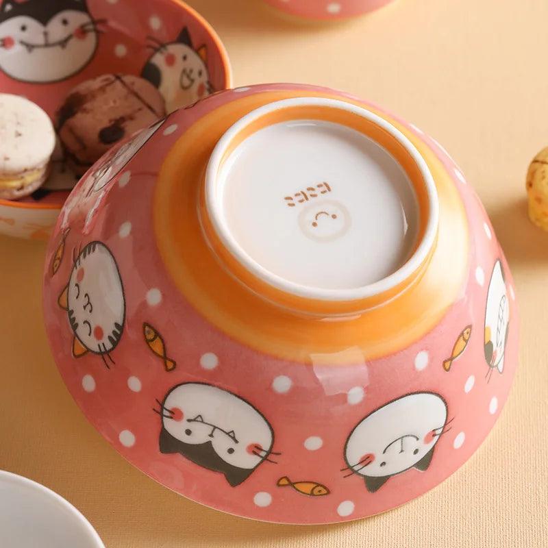 Cartoon Cat Ceramic Dishes Set - Just Cats - Gifts for Cat Lovers