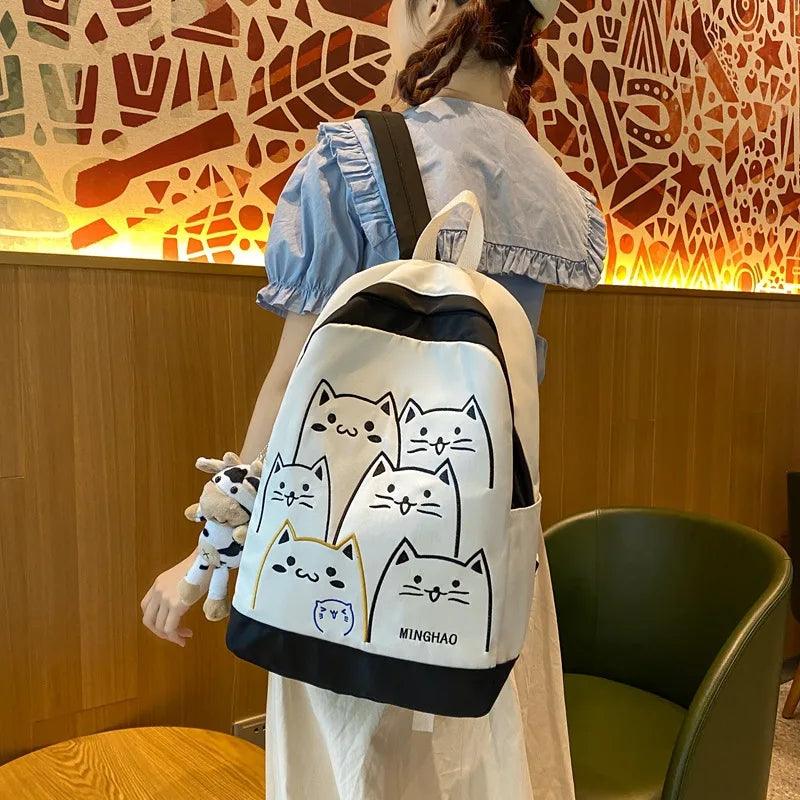 Cartoon Cats Backpack, 5 Colors - Just Cats - Gifts for Cat Lovers