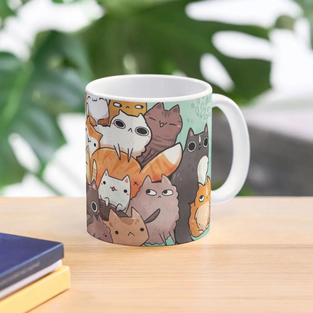 Cartoon Cats Mug - Just Cats - Gifts for Cat Lovers