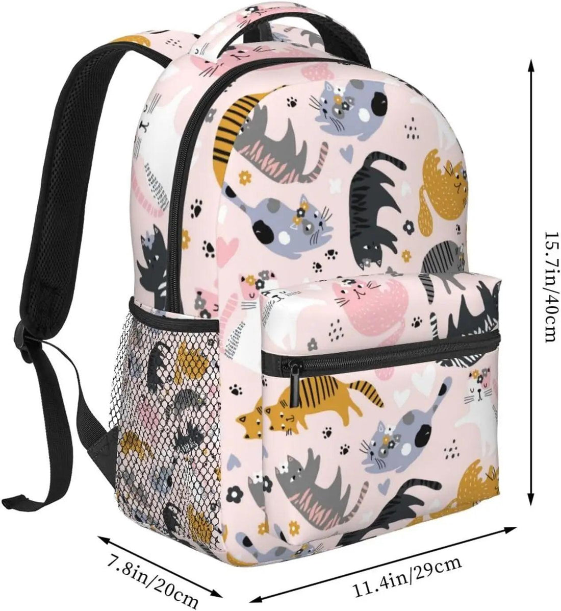 Cat Pattern Backpack, 7 Desings - Just Cats - Gifts for Cat Lovers