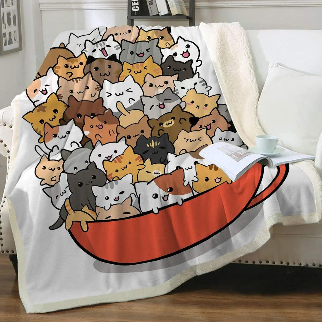 Cat Print Plush Blanket, 13 designs - Just Cats - Gifts for Cat Lovers