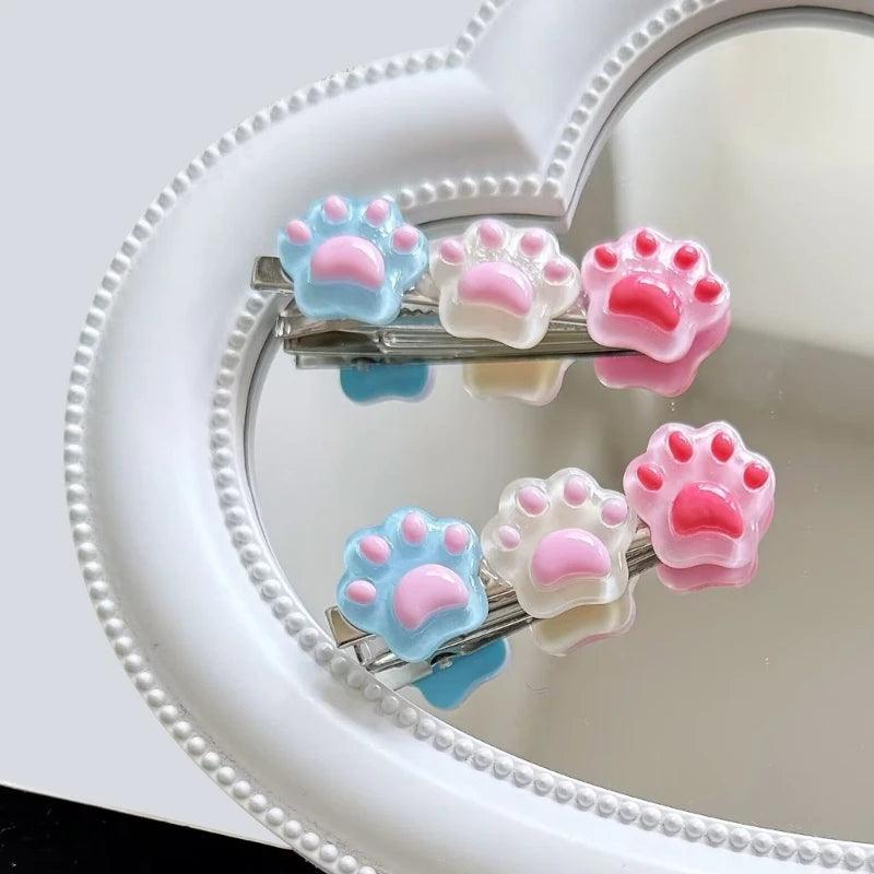 Colorful Paw Hair Clip, Minimum order 2PCS - Just Cats - Gifts for Cat Lovers