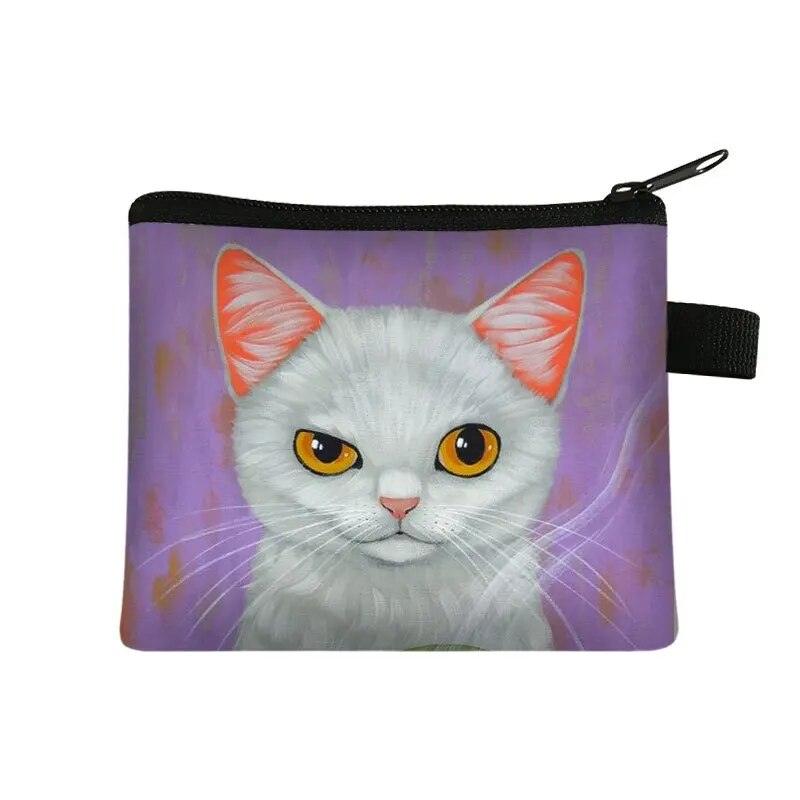 Cute Cartoon Cat Coin Purse, 12 Designs - Just Cats - Gifts for Cat Lovers