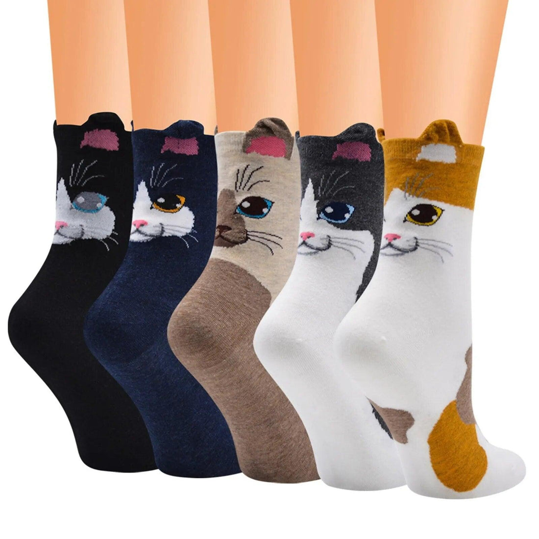 Cute Cartoon Cat Socks, 14 Designs - Just Cats - Gifts for Cat Lovers
