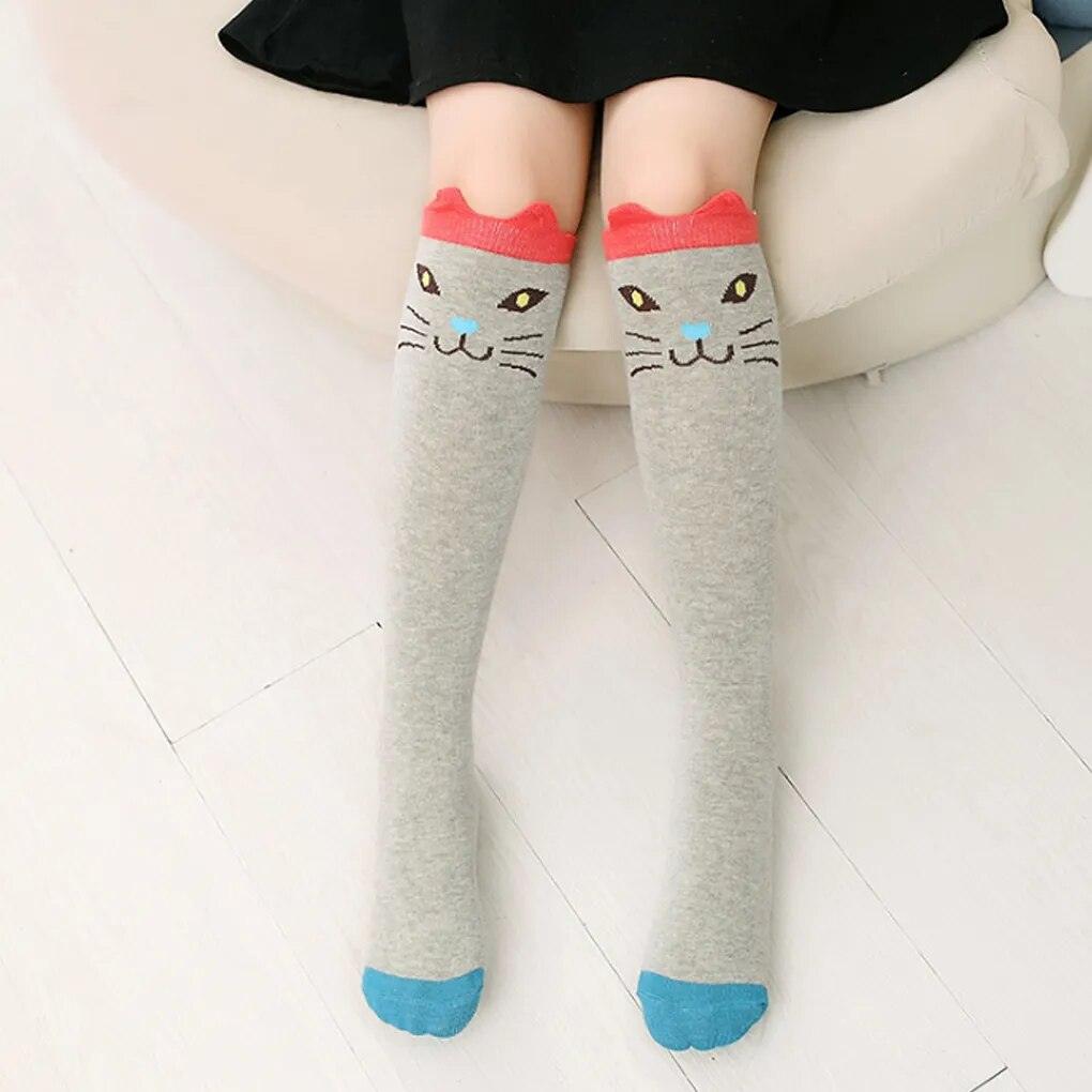 Cute Cartoon Stockings/Knee-High Socks for Children 7-12 - Just Cats - Gifts for Cat Lovers