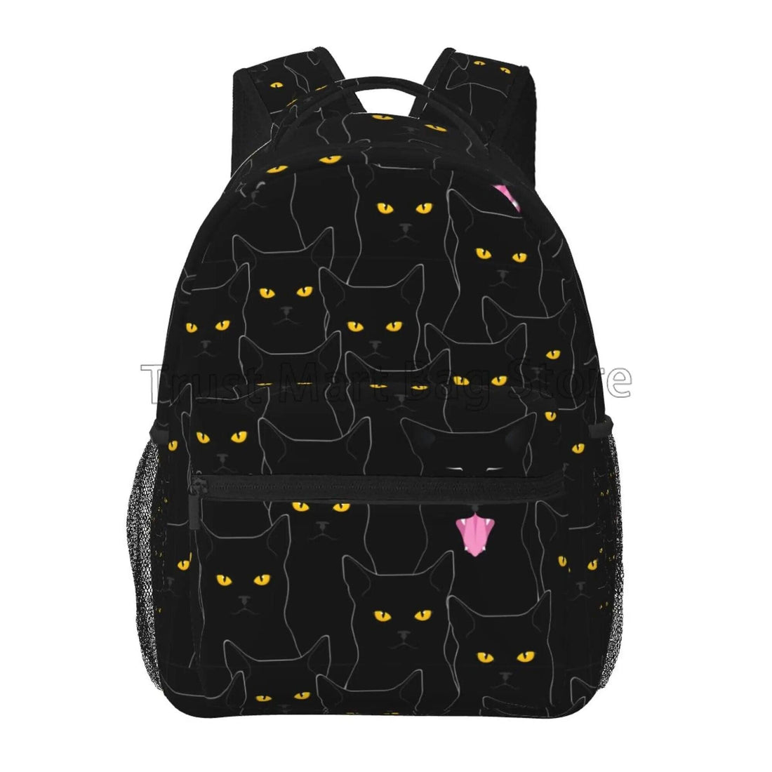 Cute Colorful Cartoon cat prints backpack, 2 Designs - Just Cats - Gifts for Cat Lovers