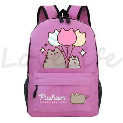 Cute Pusheen Cat Backpack 4 Designs, 8 Colors - Just Cats - Gifts for Cat Lovers