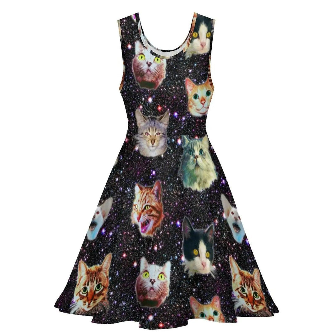 Funny Cat Print Dresses, 10 Designs, XS-5XL - Just Cats - Gifts for Cat Lovers