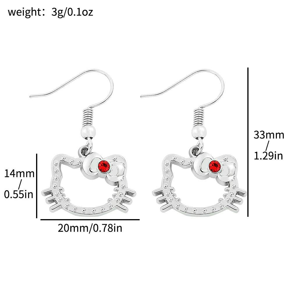 Hello Kitty Drop Earrings - Just Cats - Gifts for Cat Lovers
