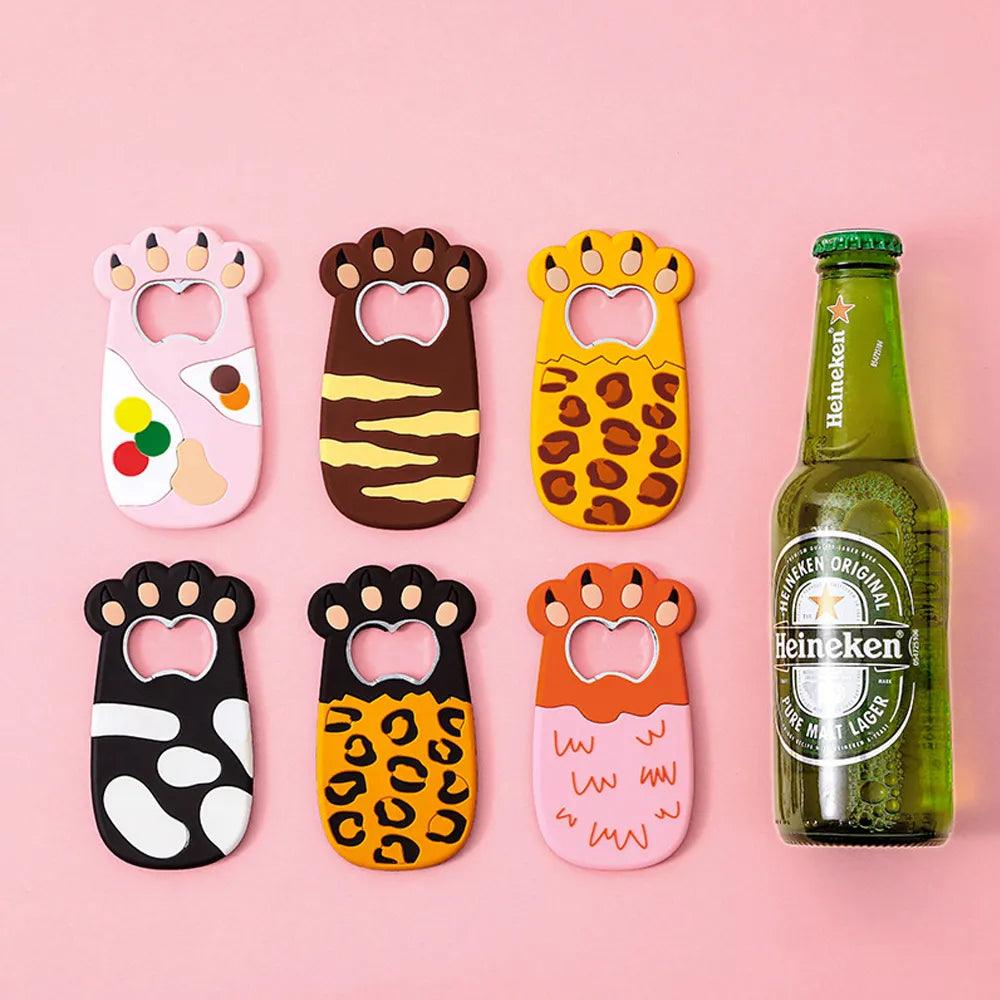Paw Magnet Bottle Opener, 2 Styles, 12 Colors - Just Cats - Gifts for Cat Lovers