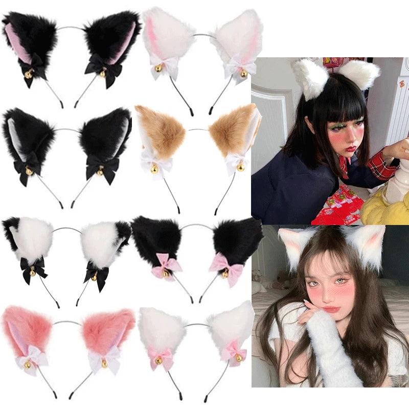 Plush Cat Ears Head Band, 7 Colors - Just Cats - Gifts for Cat Lovers