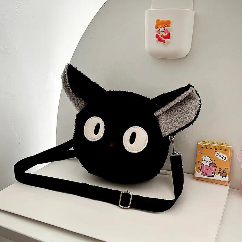 Plush Cat Face Shoulder/Crossbody Bag - Just Cats - Gifts for Cat Lovers