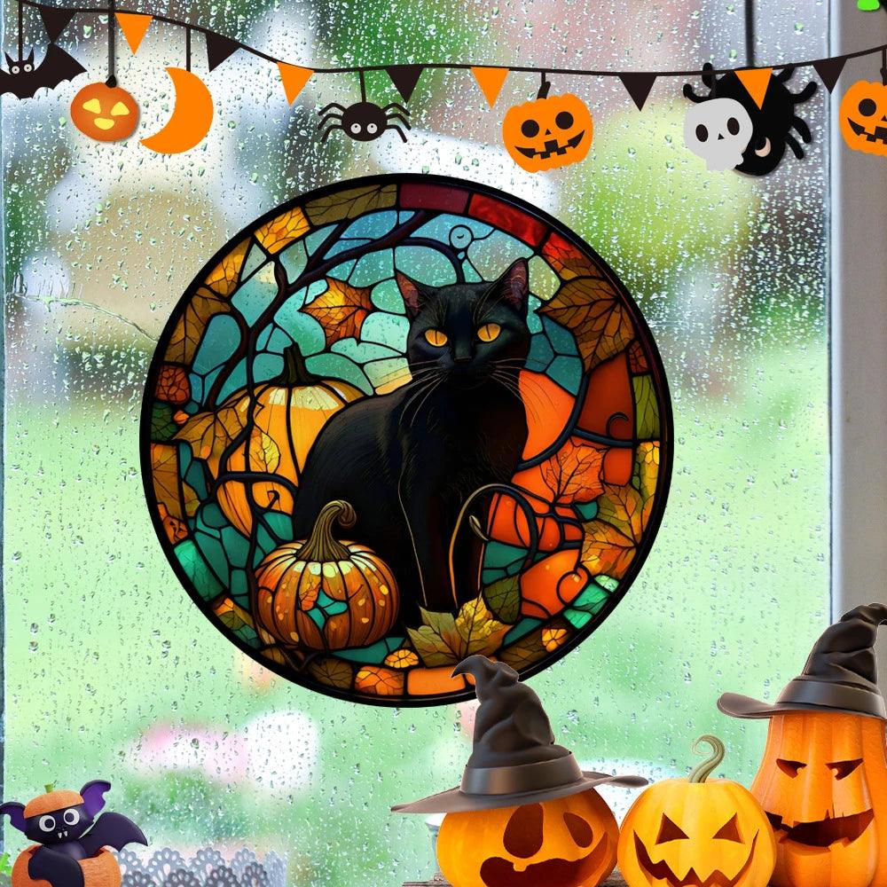 PVC Window Glass-stained style Stickers, 2 Designs - Just Cats - Gifts for Cat Lovers