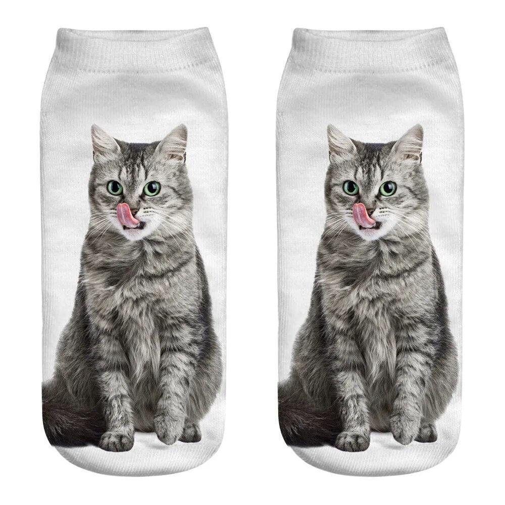 Realistic Cat Print Socks, 27 Designs - Just Cats - Gifts for Cat Lovers