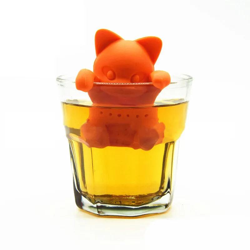 Reusable Silicon Tea Infuser Filter - Just Cats - Gifts for Cat Lovers