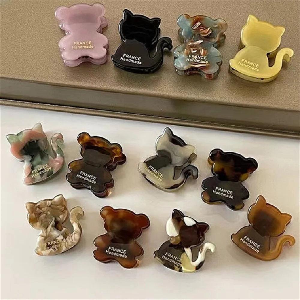 Small Cat Shape Hair Clip, 11 colors - Just Cats - Gifts for Cat Lovers