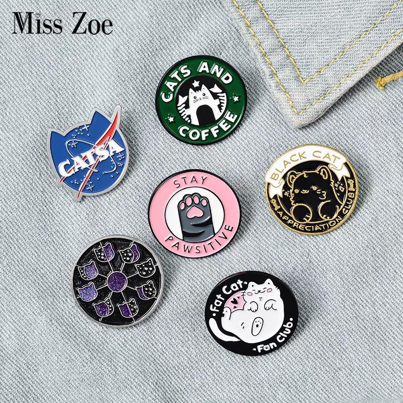 Various Cat Pins, 25 Designs - Just Cats - Gifts for Cat Lovers