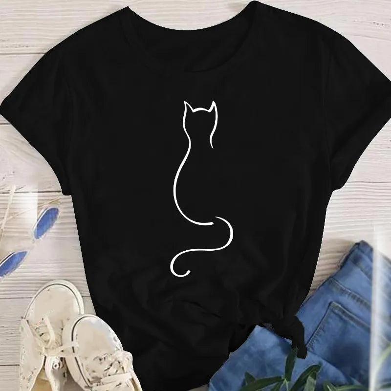 Various Printed Cat T-shirts, 6 Designs, S-4XL - Just Cats - Gifts for Cat Lovers