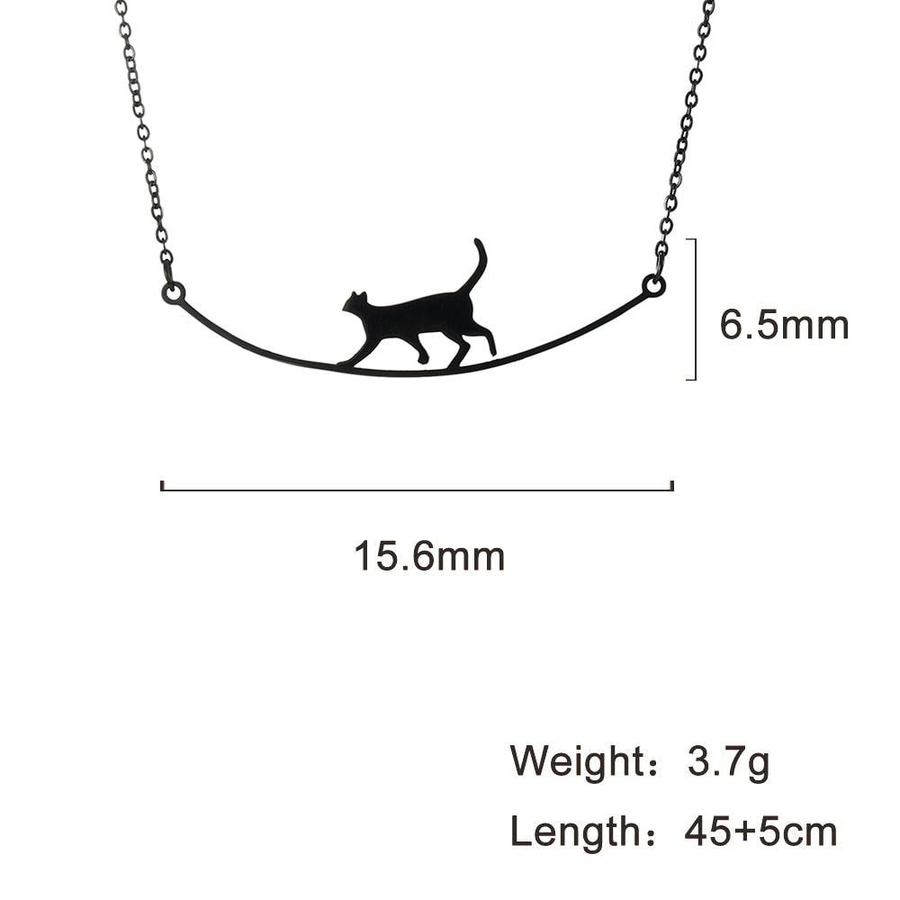 14 various Stainless Steel Cat Necklaces - Just Cats - Gifts for Cat Lovers