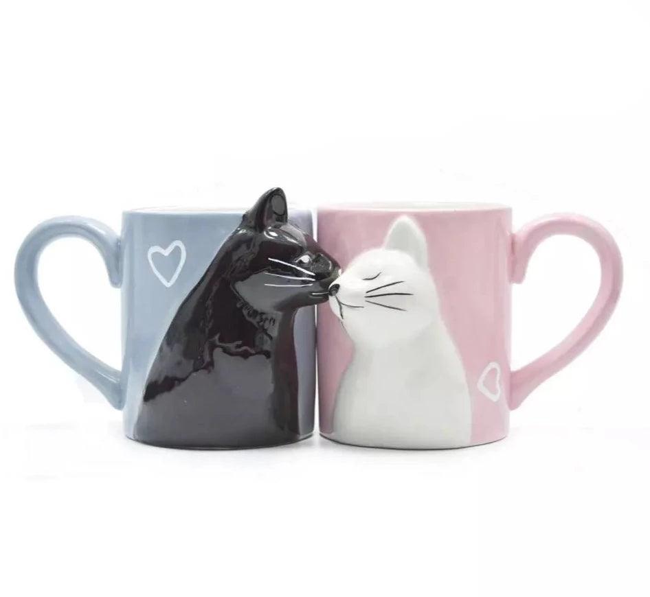 2 Cat Couple Mug Set - Just Cats - Gifts for Cat Lovers