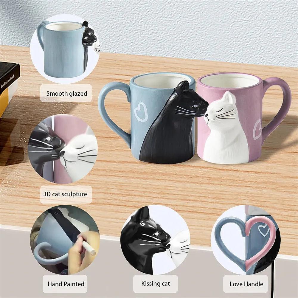 2 Cat Couple Mug Set - Just Cats - Gifts for Cat Lovers