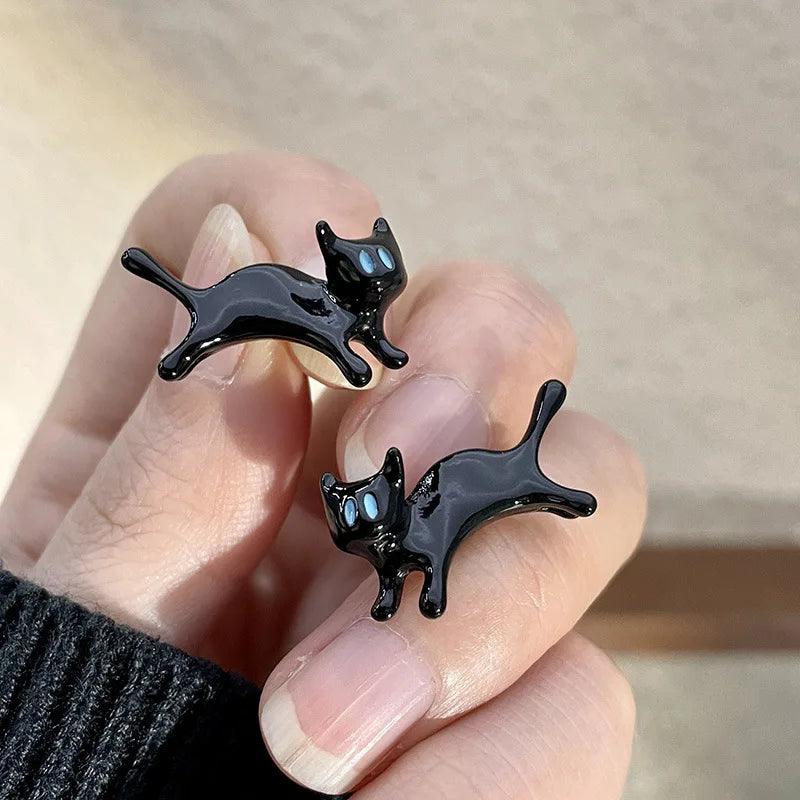 2 Pcs Black Cat Earrings - Just Cats - Gifts for Cat Lovers