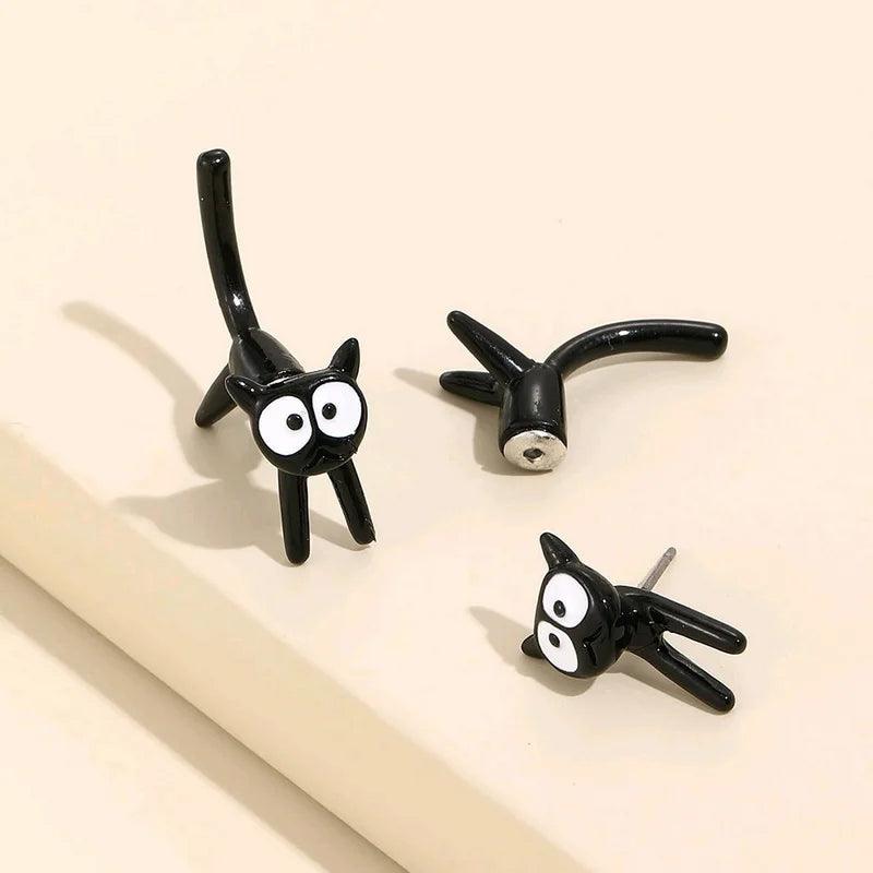 2 Pcs Black Cat Earrings - Just Cats - Gifts for Cat Lovers