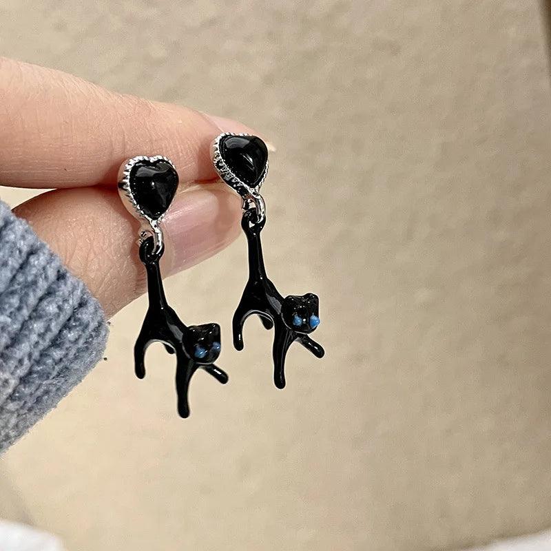 2 Pcs Black Cat Earrings - Just Cats - Gifts for Cat Lovers