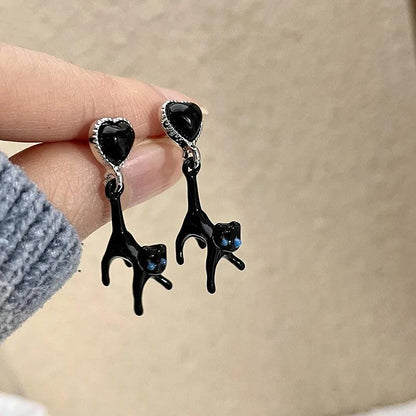 2 Pcs Black Cat Earrings - Just Cats - Gifts for Cat Lovers