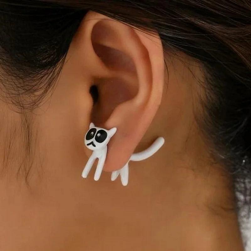 2 Pcs Black Cat Earrings - Just Cats - Gifts for Cat Lovers