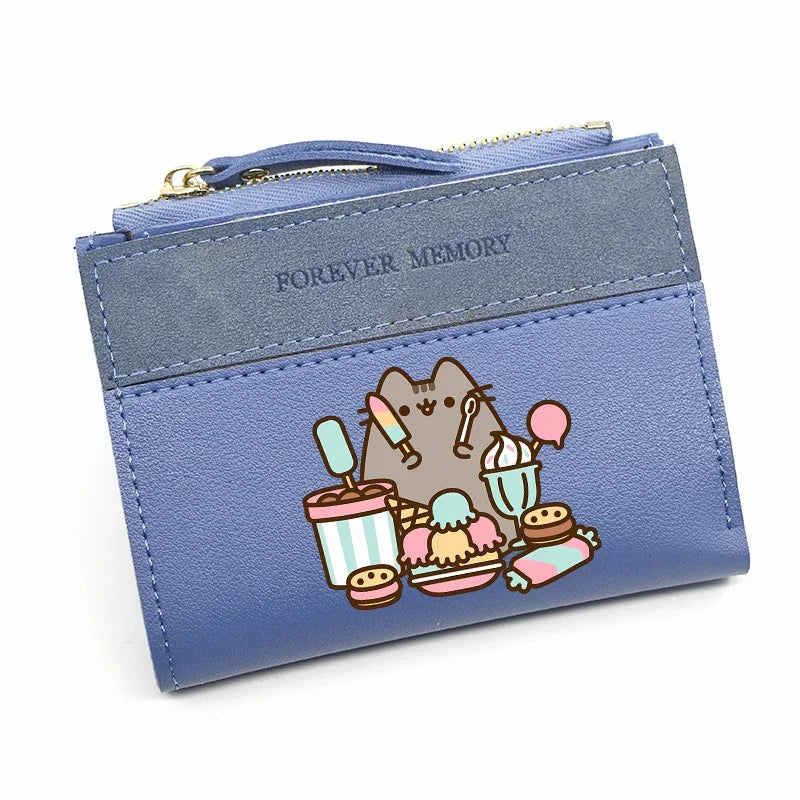 Pusheens Cat Short Wallet, 3 Colors Various Designs