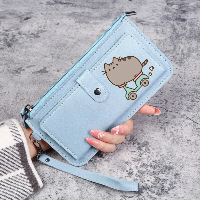 Pusheens Cat Long Wallet, 4 Colors Various Designs