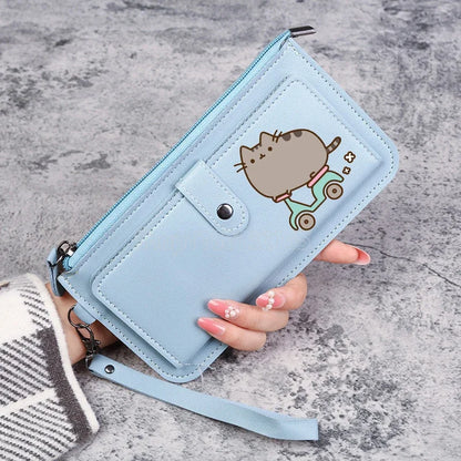 Pusheens Cat Long Wallet, 4 Colors Various Designs