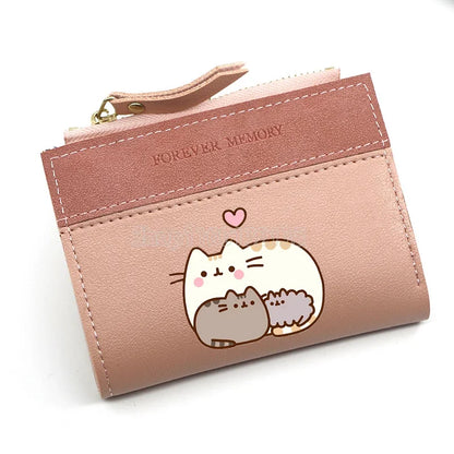 Pusheens Cat Short Wallet, 3 Colors Various Designs