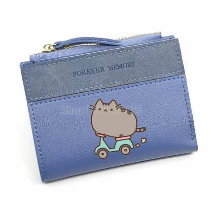 Pusheens Cat Short Wallet, 3 Colors Various Designs