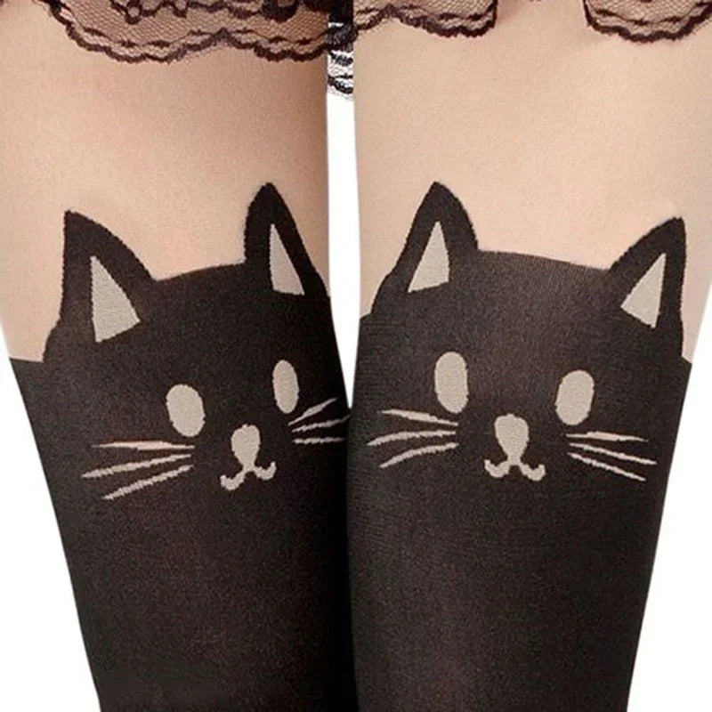 Black Cat Pantyhose