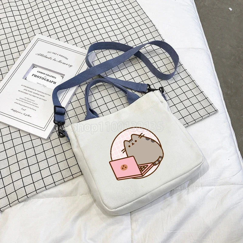 Pusheen Cat Canvas Hand Bag / Shoulder Bag, 20 Designs