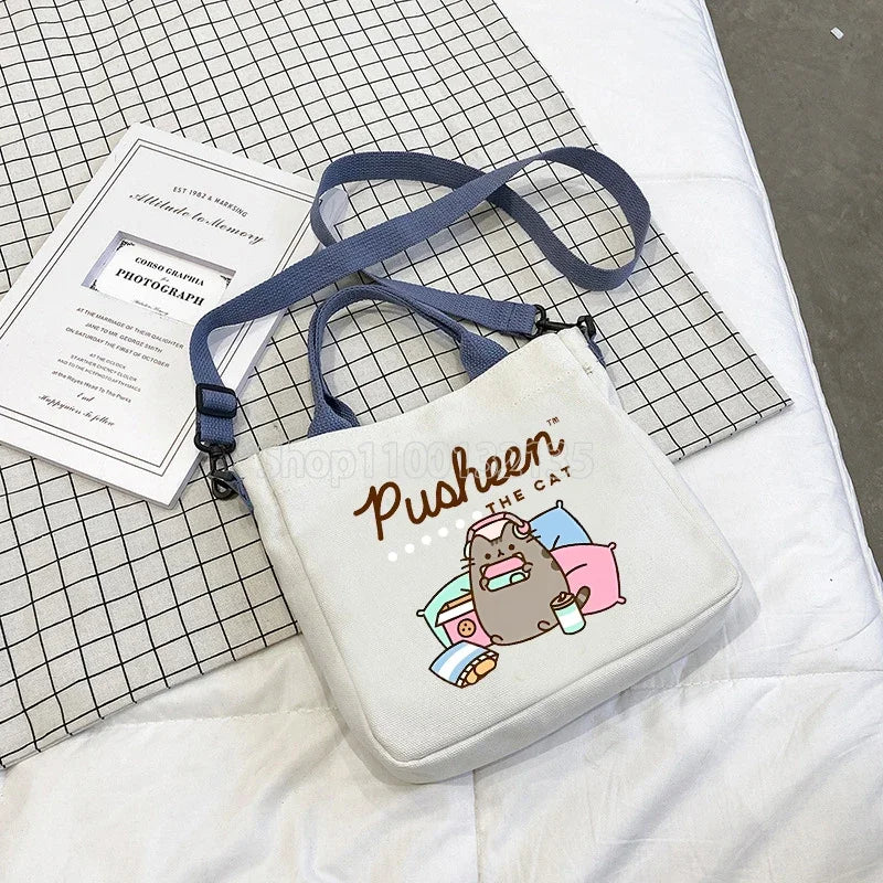 Pusheen Cat Canvas Hand Bag / Shoulder Bag, 20 Designs