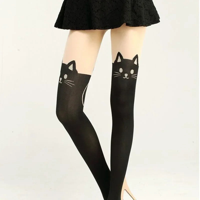 Black Cat Pantyhose