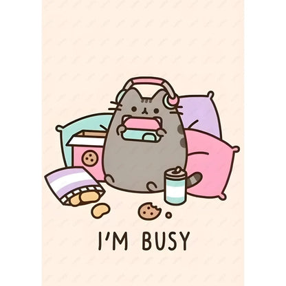 Adhesive Pusheen Cat Posters, 15 designs, 4 Sizes