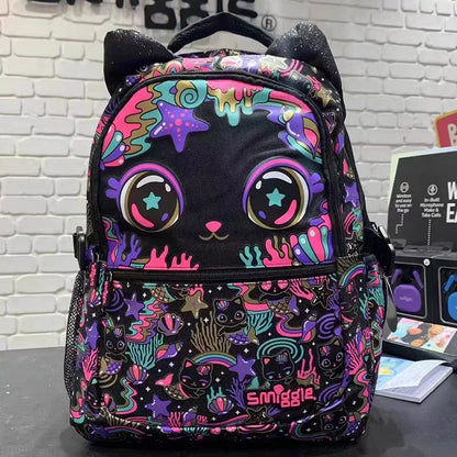 Colorful Cartoon Cat Backpack &amp; Pencil Case