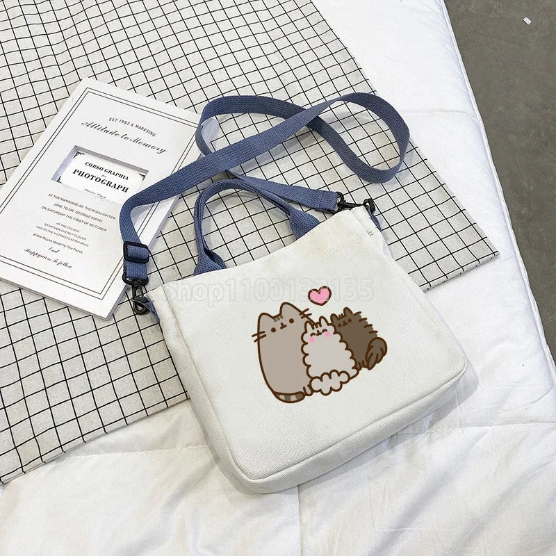 Pusheen Cat Canvas Hand Bag / Shoulder Bag, 20 Designs