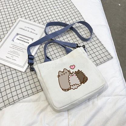 Pusheen Cat Canvas Hand Bag / Shoulder Bag, 20 Designs