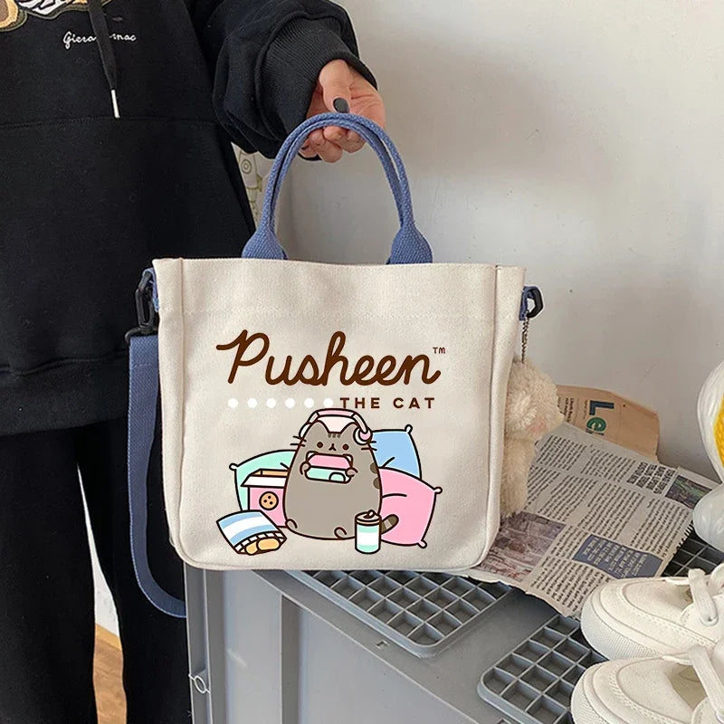 Pusheen Cat Canvas Hand Bag / Shoulder Bag, 20 Designs