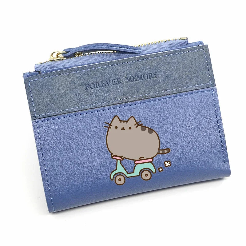 Pusheens Cat Short Wallet, 3 Colors Various Designs