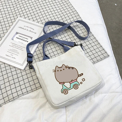 Pusheen Cat Canvas Hand Bag / Shoulder Bag, 20 Designs