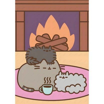 Adhesive Pusheen Cat Posters, 15 designs, 4 Sizes