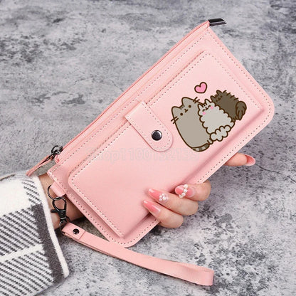 Pusheens Cat Long Wallet, 4 Colors Various Designs